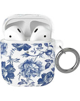 Rose to Fame | Blue & White Rose Floral AirPods Case
