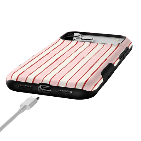 Pretty in Pastel | Blush Stripes Case
