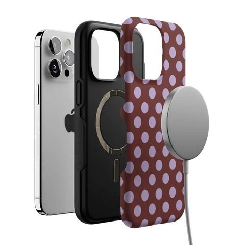 Spotted in SoHo | Burgundy Polka Dot Case