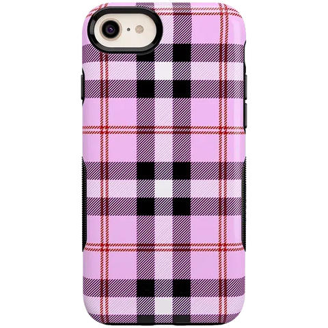 As if! | Light Purple Plaid Case