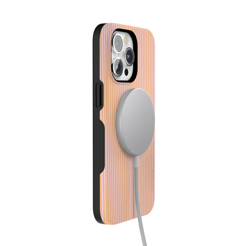 Stripes and the City | Orange & Pink Pinstripe Case