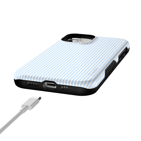 Stripes and the City | Light Blue Pinstripe Case