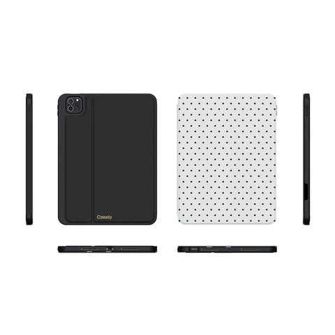On the Dot | Black Polka Dot iPad Case