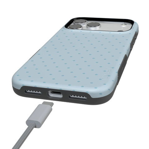 On the Dot | Blue Monochrome Polka Dot Case