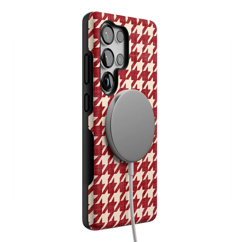 Scarlet Stitch | Red Houndstooth Case