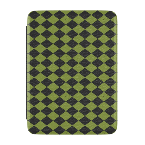Wicked Hex | Green Checkered Kindle Case