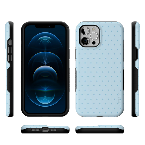 On the Dot | Blue Monochrome Polka Dot Case