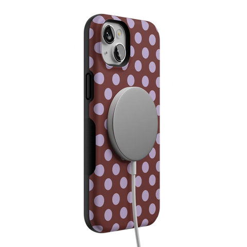Spotted in SoHo | Burgundy Polka Dot Case
