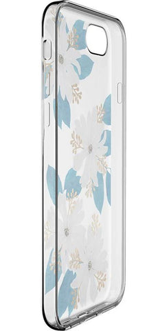 Forget Me Not | Blue and Gold Clear Floral Case
