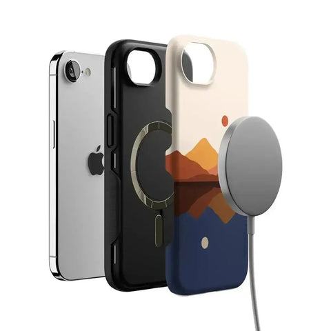 Opposites Attract | Day & Night Colorblock Mountains Case