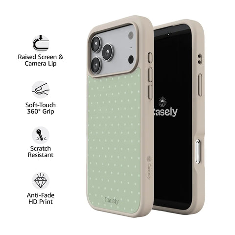 On the Dot | Green Polka Dot Case