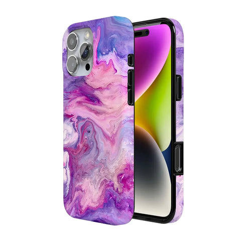 Tie Dying Over You | Purple Marble iPhone Case
