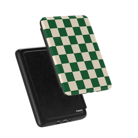 Fit Check | Green Checkerboard Kindle Case