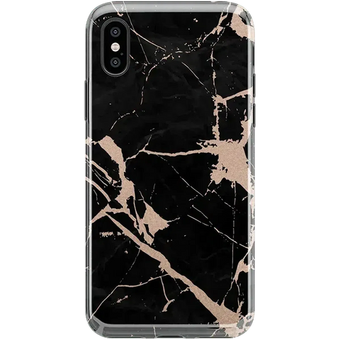 Hidden Gem | Rose Gold and Black Marble Case