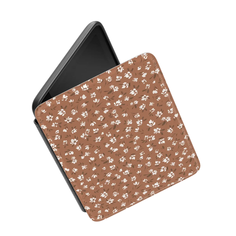 Mocha Meadow | Tiny Flowers Kindle Case