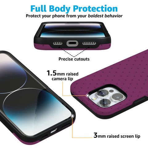 On the Dot | Plum Polka Dot Case