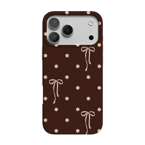 Teddy Bows | Brown Polka Dot Case