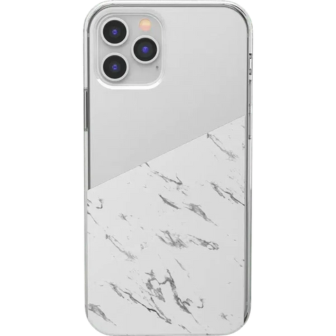 Let's Split | Half White Clear Marble Case