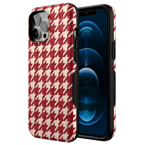 Scarlet Stitch | Red Houndstooth Case