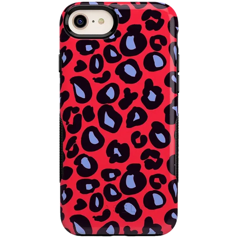 Into the Wild | Red & Blue Leopard Print Case