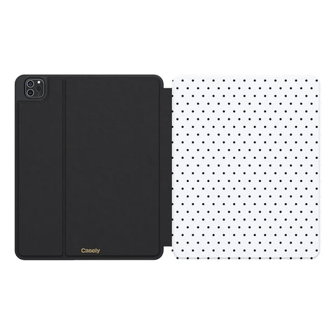 On the Dot | Black Polka Dot iPad Case