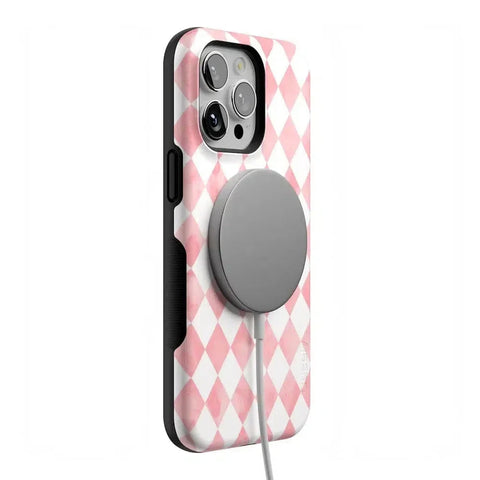 Queen of Diamonds | Pink Watercolor Case