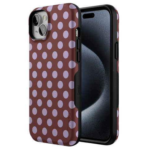 Spotted in SoHo | Burgundy Polka Dot Case