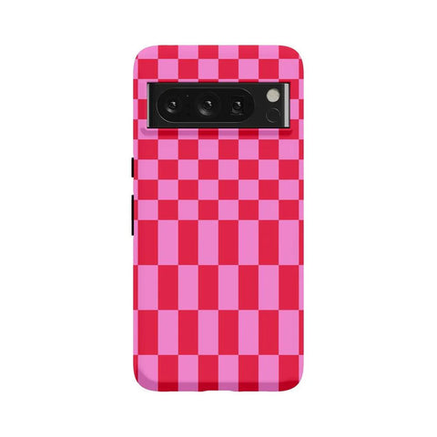 Vibe Check | Pink Checkerboard Case