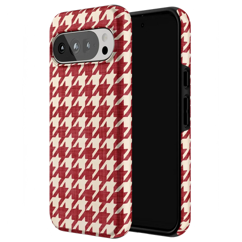 Scarlet Stitch | Red Houndstooth Case