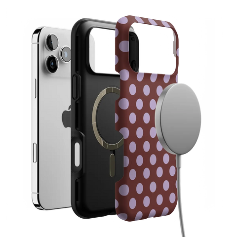 Spotted in SoHo | Burgundy Polka Dot Case