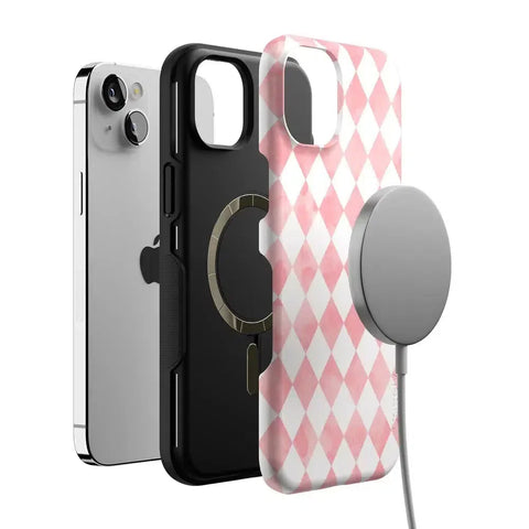 Queen of Diamonds | Pink Watercolor Case