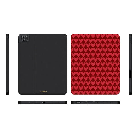 Crazy in Love | Red Hearts iPad Case