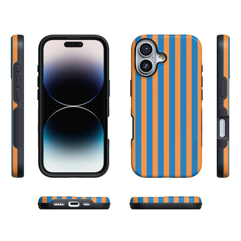 Go New York | Blue & Orange Stripes Case