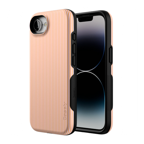 Stripes and the City | Orange & Pink Pinstripe Case