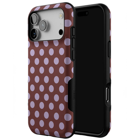 Spotted in SoHo | Burgundy Polka Dot Case