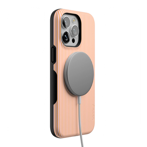 Stripes and the City | Orange & Pink Pinstripe Case