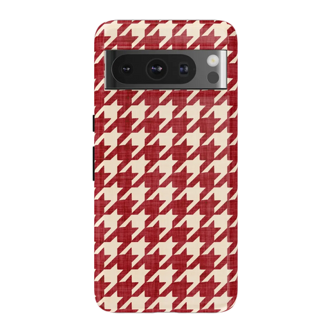 Scarlet Stitch | Red Houndstooth Case