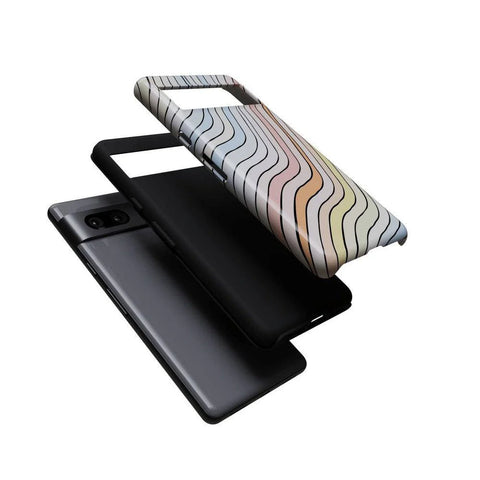 Ride The Wave | Pastel Rainbow Lined Google Pixel Case