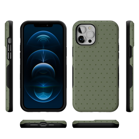 On the Dot | Olive Green Polka Dot Case