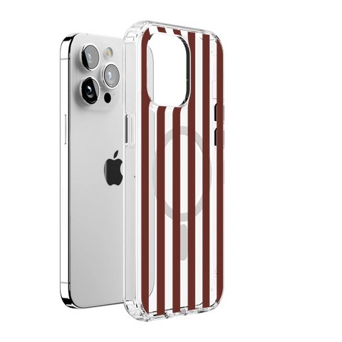 Sunday in Brooklyn | Burgundy Stripes Case