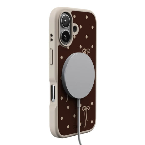 Teddy Bows | Brown Polka Dot Case