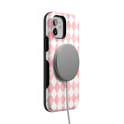 Queen of Diamonds | Pink Watercolor Case