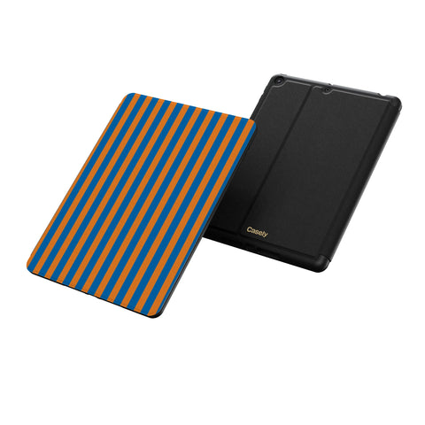 Go New York | Blue & Orange Stripes iPad Case