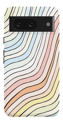 Ride The Wave | Pastel Rainbow Lined Google Pixel Case