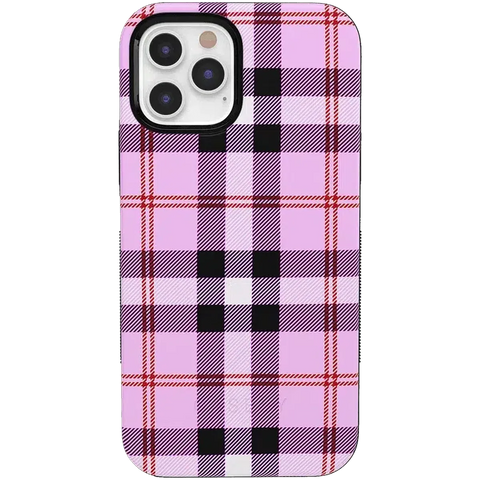 As if! | Light Purple Plaid Case