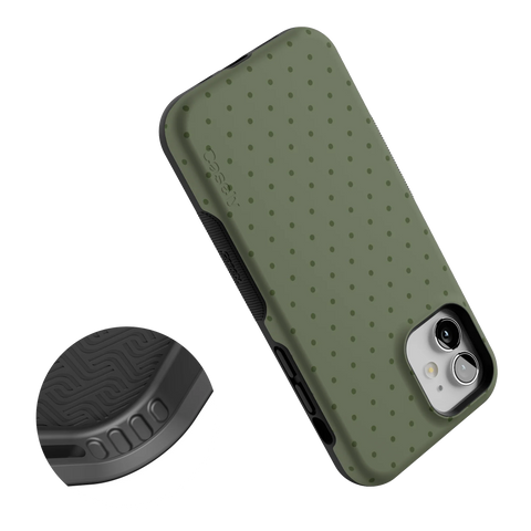 On the Dot | Olive Green Polka Dot Case