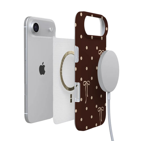 Teddy Bows | Brown Polka Dot Case