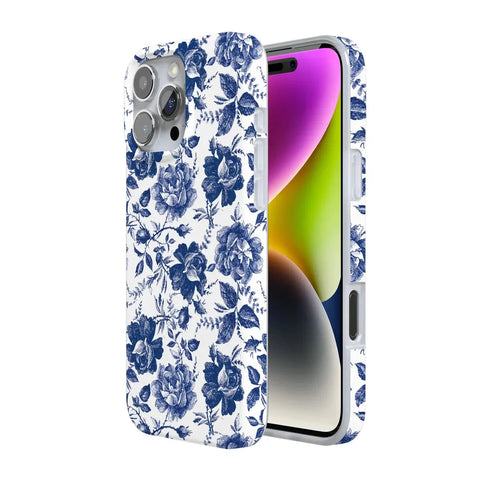 Rose to Fame | Blue & White Rose Floral Case