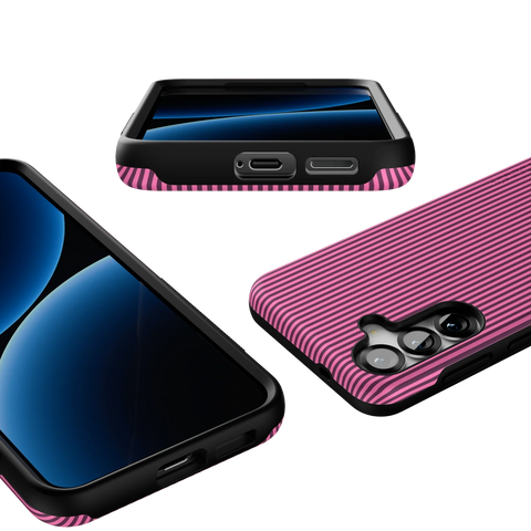 Stripes and the City | Pink & Purple Pinstripe Case