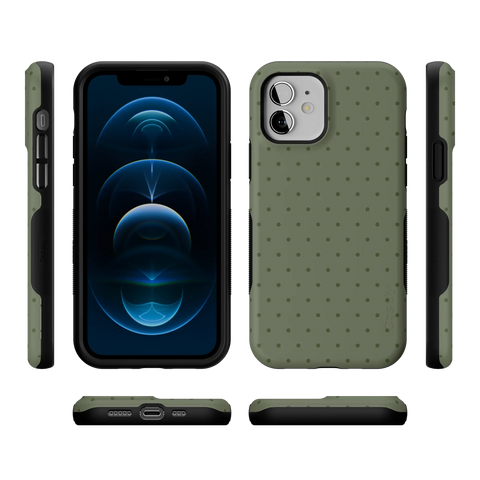 On the Dot | Olive Green Polka Dot Case